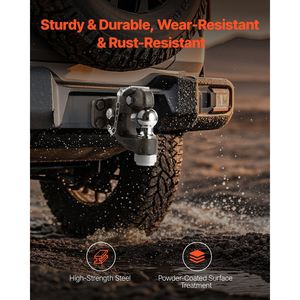 Gancio di traino da 2 pollici compatibile con ganci da 2,5 e 3 pollici, gancio a perno, gancio ricevitore per rimorchi, capacità di traino 20.000 libbre - Product Image 4