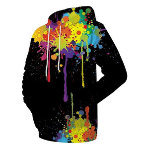 Sweat-shirts à capuche unisexes à imprimé graphique, design original coloré en 3D, manches longues, pull décontracté avec poche avant, doux et confortable - Product Image 2