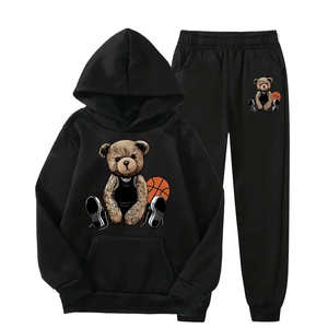 ชุดเซ็ตฮู้ดดี้และเสื้อพูลโอเวอร์แบบสวมใส่ได้ทั้งชายและหญิง ระบายอากาศได้ดี ผลิตจากผ้าฝ้าย 100% ลายเรียบสำหรับฤดูหนาว ดีไซน์ 2 in 1 น้ำหนักปานกลาง - Product Image 1