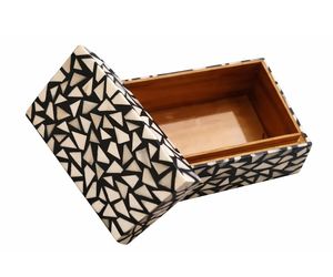 Modern Geometric Artisan Bone Inlay Storage <b>Box</b> Decorative <b>Keepsake</b> and Jewelry <b>Box</b> Premium Craftsmanship for Luxury Interiors - Product Image 6