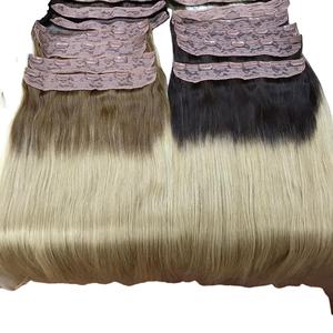 Clip dans les cheveux humains Extension de faisceau de cheveux 100% brut vietnamien Remy naturel vendeur prix de gros - Product Image 2