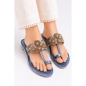 Sandalias Kolhapuri de Cuero para Mujer, Estilo Nuevo, Impresión Personalizada, Impermeables, Transpirables, Ligeras, Genuinas, a la Moda - Product Image 5