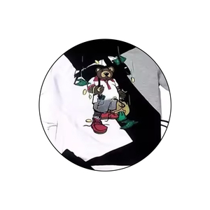 Survêtement imprimé en polaire polyester/coton pour hommes, personnalisable, motif uni, respirant, écologique, à capuche et taille élastique, vente en gros - Product Image 4