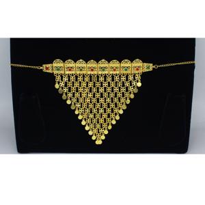 Colliers plaqué or micro formant ensemble de bijoux de mariage et traditionnels cadeau pour les femmes en cuivre et laiton Martasha - Product Image 5