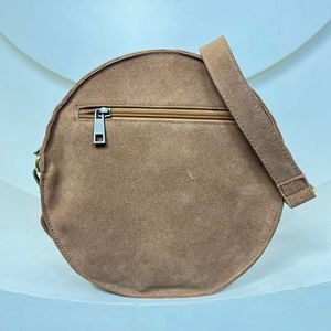 กระเป๋าสะพายไหล่แบบกลมสำหรับผู้หญิงกระเป๋าสะพายข้างหนังแท้หรูหรามีซิปสำหรับผู้หญิงปรับแต่งได้แฟชั่นมือ - Product Image 5