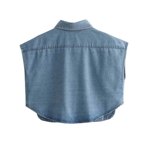Chaqueta vaquera premium para mujer, chaqueta informal de otoño, abrigo vaquero con botones, chaqueta vaquera para mujer OEM 2026 - Product Image 2