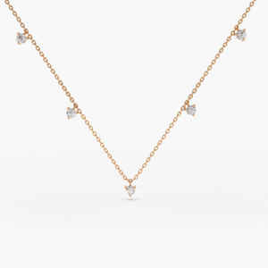 Collar Solitario de Diamantes Naturales Multicolores en Oro de 14k, Colección de Alta Gama para Compromiso y Boda, Corte Brillante de 0.39ct - Product Image 3