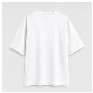 Camisetas Blancas Extra Grandes Personalizadas al por Mayor, Unisex, Cuello Redondo, Manga Corta, Corte Holgado, Estilo Urbano, Fabricante - Product Image 1
