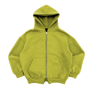 Sudadera con capucha extragrande para hombre, con cremallera, de color sólido, informal, personalizada, para hombre y mujer, de algodón y forro polar. - Product Image 5