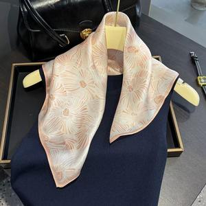 Luxury Womens Spring Adult <b>Square</b> <b>Scarf</b> Digital Geometric Print Breathable Soft Smooth Neck Head Hair Bandana Fashion - Product Image 1