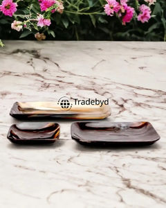 Plateau de service en corne de luxe, design moderne, qualité supérieure, élégant, accent de table à manger par Tradebyd - Product Image 1