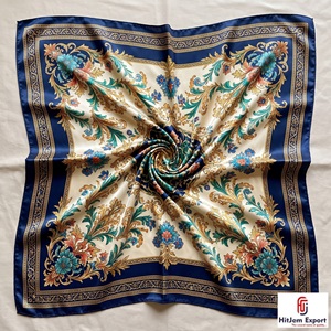 Satin <b>Scarf</b> Manufacturer OEM ODM White Label <b>Silk</b> Feel Custom Fabric Manufacturing Service Europe Africa Kenya Nigeria - Product Image 4