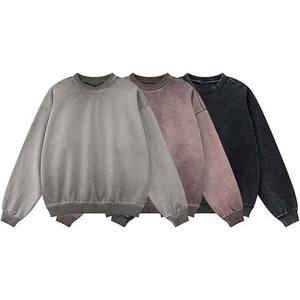 เสื้อสเวตเชิ้ตคอกลมผ้าฟลีซปักโลโก้ตามสั่ง เสื้อสเวตเชิ้ตผ้าหนา 380gsm แบบวินเทจ สำหรับแบรนด์บูติก - Product Image 6