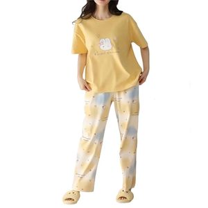Women’s Printed Cotton Sleepwear Set Round Neck Half Sleeve Top & <b>Pyjama</b> Pants Soft Comfy Night Suit - Product Image 1