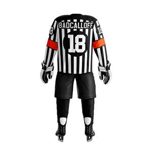 Jersey de Hockey sobre Hielo Personalizado con Rayas, Manga Larga, Impresión Sublimada, Transpirable, 100% Poliéster, Prenda Masculina de Corte Regular - Product Image 3