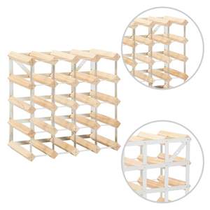 ชั้นวางไวน์ไม้สนแข็งแรงสำหรับ 20 ขวด โซลูชันการจัดเก็บที่ทนทานและมีสไตล์ - Product Image 4