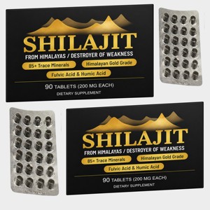 Tabletas de Shilajit OEM 100% Puro del Himalaya, Gotas Secas Ricas en Ácido Fúlvico y Más de 85 Minerales Traza para Energía y Apoyo Inmunológico - Product Image 1