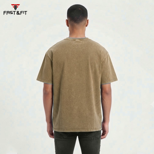 T-shirt décontracté à manches courtes imprimé 100 % coton, coupe oversize, style streetwear, motif vintage, idéal pour l'entraînement – Vente en gros - Product Image 5