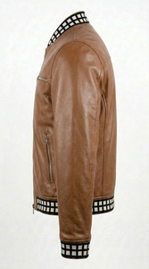 Veste en similicuir moderne pour homme – Vêtement d'extérieur décontracté et élégant avec fermeture éclair – Idéale pour l'hiver et le streetwear – Qualité export pour les acheteurs en gros - Product Image 2