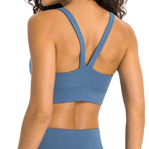 Sujetador Deportivo Naked Beauty con Espalda en V, Alta Sujeción, Sin Costuras, Cómodo, Transpirable y Elástico para Yoga, Gimnasio, Entrenamiento y Fitness - Product Image 1