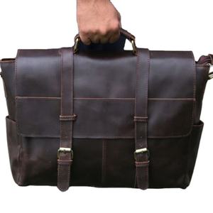 Personalized Waterproof High Quality Vintage Genuine Leather <b>Laptop</b> <b>Sleeve</b> Bag Business Handbag Messenger Shoulder Daily Use - Product Image 1