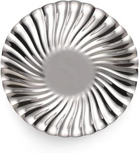 <b>Decorative</b> stainless steel Metal Platter With Textured Surface For Serving Coffee Tea - Product Image 4