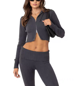 Conjunto de Dos Piezas con Sudadera con Capucha y Pantalones Cortos para Mujer, Estampado Personalizado, Conjunto de 2 Piezas para Dama, Conjunto Casual para Mujer, Venta al Por Mayor, Nuevo 2026 - Product Image 2