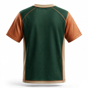 Maillot de football unisexe Amkoor vert et orange en polyester respirant imprimé par transfert thermique, uniforme adulte, détection par aiguille - Product Image 2