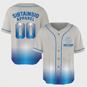 Uniformes Deportivos Personalizados con Sublimación, Logotipo Impreso, Camisetas de Béisbol/Sóftbol Antibacterianas 100% Poliéster de Manga Corta con Nombre del Equipo - Product Image 1