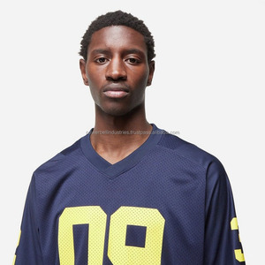 2025 verano último diseño hombres recortada malla fútbol Jersey Streetwear moda fútbol Jersey impreso diseño Logo - Product Image 4