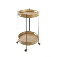 Chariot de bar Art Déco moderne en chrome à 2 niveaux avec plateau en verre fumé, chariot de service de luxe en métal argenté sur roulettes pour la maison et le bureau