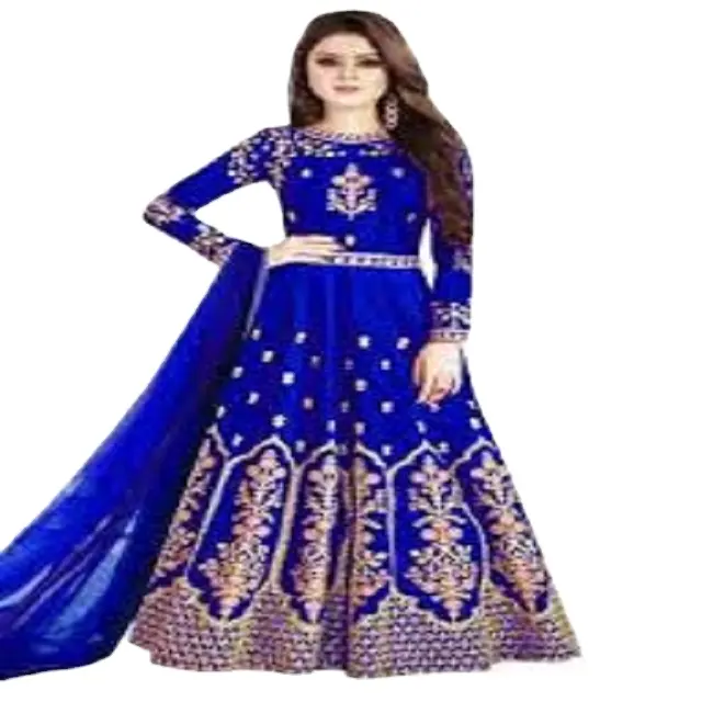 Premium Kwaliteit Huwelijkskleding Salwar Kameez Georgette Met Siqunce Borduurwerk Anarkali Salwar Kameez