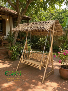 Balançoire en bambou naturel – Chaise suspendue artisanale et écologique pour jardins, complexes hôteliers, balcons et espaces extérieurs - Product Image 4