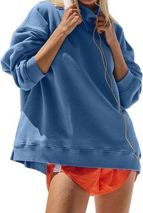 Sweat-shirt à capuche oversize pour femme, 100 % coton écologique, imprimé camouflage neige et feuilles, épaules tombantes, en molleton, style streetwear, vente en gros - Product Image 6