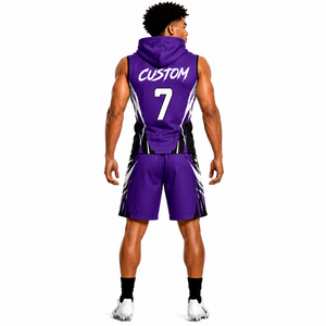 OEM Custom 7v7 Football Team Uniform | Sleeveless Hooded <b>Athletic</b> Jersey | Custom Sports Apparel | OEM ODM Manufacturer - Product Image 2