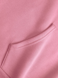 Custom Logo Hoodie Pink 100% Cotton French Terry Regular Fit Unisex Casual Autumn Wear Heat Transfer Printed made in Bangladesh - Product Image 6