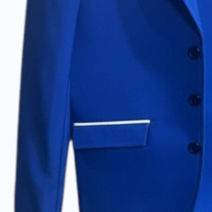 Veste d'équitation professionnelle bleu roi pour concours hippique avec passepoil blanc contrastant – Vente en gros - Product Image 6