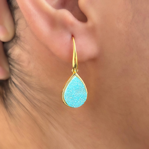 Pendientes clásicos de circonita verde pera, joyería de moda para mujer, pendientes llamativos para fiesta, regalo para ella, pendientes con gemas - Product Image 2
