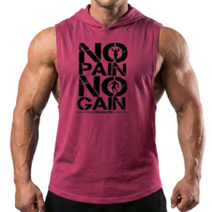 Débardeur à capuche personnalisable pour homme, gilet de sport, maillot de musculation, t-shirt sans manches à motif graphique, vente en gros de vêtements de fitness, débardeurs - Product Image 2