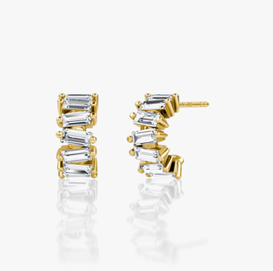 <b>Hoops</b> Earrings Diamond Earrings Gold and <b>Silver</b> Earrings Natural and Lab Grown Diamonds Earrings <b>Hoops</b> Fine Jewelry for Women - Product Image 1