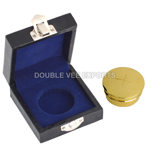 Píxide de Latón para la Sagrada Comunión |   Contenedor para Hostias con Estuche – DOUBLE VEE EXPORTS - Product Image 2