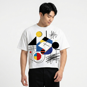 Nouveau T-shirt décontracté pour homme 100 % coton tricoté uni, coupe classique, col rond, manches courtes, style urbain, idéal pour le quotidien - Product Image 4
