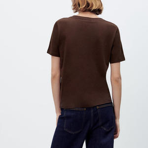 T-shirt col rond coupe classique, tendance, moderne, streetwear décontracté, confortable au quotidien, manches courtes, coupe décontractée, avant-gardiste, OEM 2026 - Product Image 3