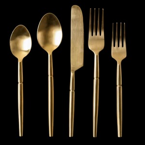 ชุดช้อนส้อมทองเหลืองขายส่ง สแตนเลสสตีล รับผลิตตามแบบ (OEM) พร้อมสกรีนโลโก้ - Product Image 2