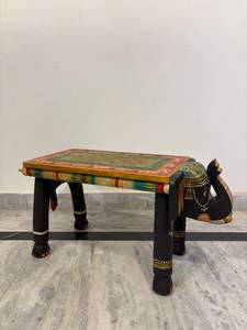 Handmade Wooden Animal <b>Stool</b> Coffee <b>Table</b> Tiger Design Hand Painted Accent <b>Table</b> Decorative Furniture Living Room Use - Product Image 2