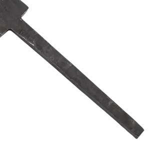Lame de couteau en acier au carbone noir avec bord de coupe argenté, lame incurvée et pointue, et queue allongée pour la fabrication de manches personnalisés - Product Image 5