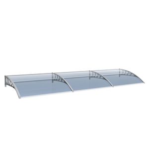 Tenda da Sole per Finestra in PC Grigio 38x120, Protezione UV e da Pioggia e Neve per Porte d'Ingresso, Verande, Patio e Terrazze - Product Image 1