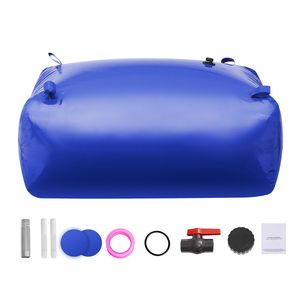 Serbatoio d'acqua pieghevole per camper da 400L/105,7 galloni in PVC blu 1000D, grande capacità - Product Image 1