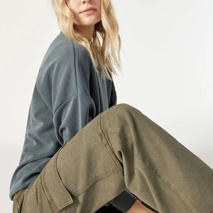 Pantalon cargo pour femme en toile de haute qualité, séchage rapide, devant plat, avec plusieurs poches, logo personnalisé, style streetwear, hiver - Product Image 6