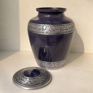 Urnes funéraires en métal personnalisées en gros, rouge feu et gravées, pour les cendres humaines et d'animaux de compagnie adultes, fournitures funéraires - Product Image 6